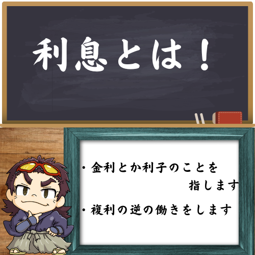 利息のことを書いている図